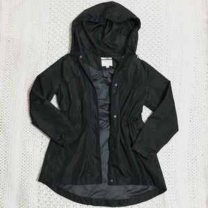 Black Water Resistant Windbreaker Jacket